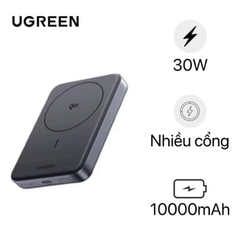 Pin dự phòng Ugreen không dây Ugreen Qi2 10000mAh 30W PB761