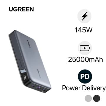 Pin sạc dự phòng Ugreen 25000mAh 145W 2 chiều 2C1A 90597A