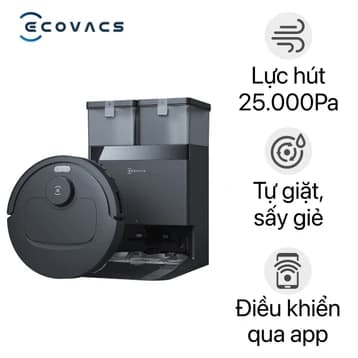 Robot hút bụi thông minh Ecovacs T30C Prime Omni màu đen