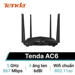 Router Wifi Tenda AC6 băng tần kép AC1200