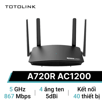 Router wifi TotoLink A720R băng tần kép AC1200