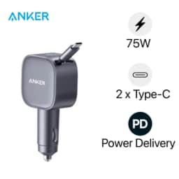 Sạc Ô tô Anker nano 75W tích hợp cáp USB-C A2738