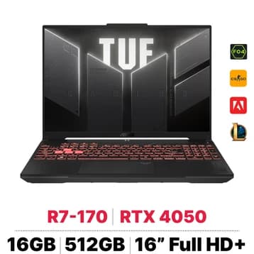 ASUS TUF Gaming A16 FA607NUQ-RL007W AMD Ryzen 7 170 3.2GHz 16GB 512GB