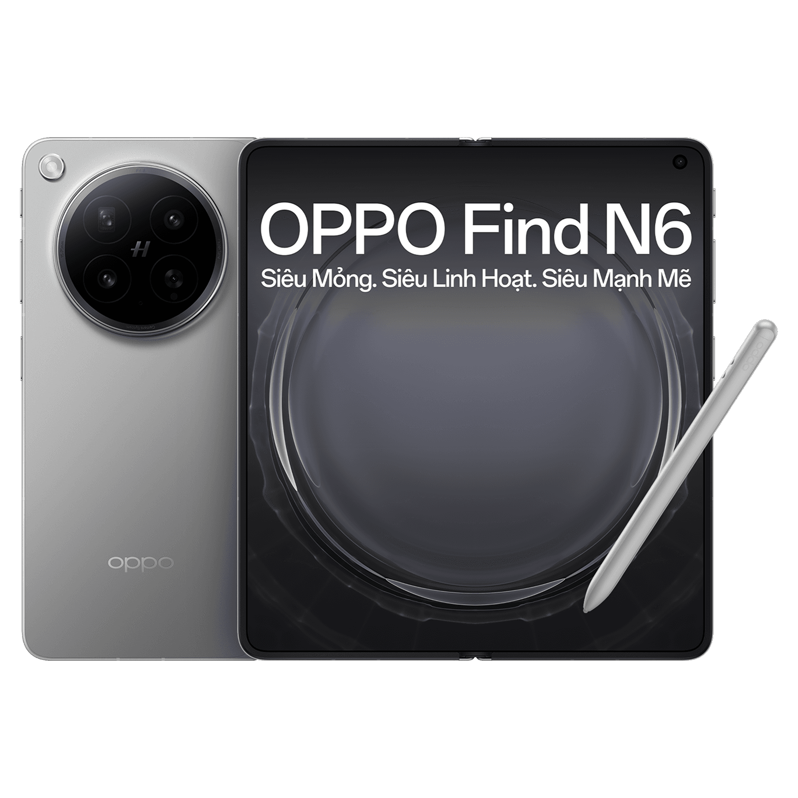 Điện thoại OPPO Find N6 dạng gập, mở ra hai màn hình