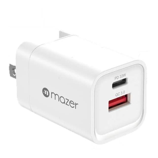 Củ sạc nhanh Mazer Infinite 33W 2 cổng (Type C PD 33W + USB-A 18W)