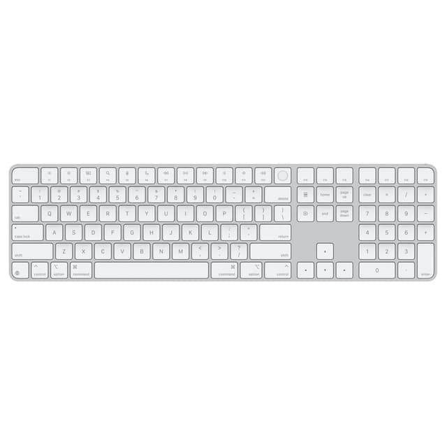 Bàn phím không dây Apple Magic Keyboard with Touch ID and Numeric Keypad 2024 (White-MXK73ZA/A)