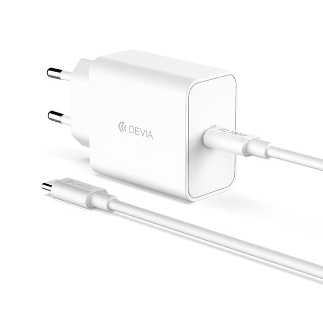 Bộ sạc nhanh 1 cổng 45W kèm cáp Type-C to Type-C 1.5M Rocket Serie Quick Charger Devia