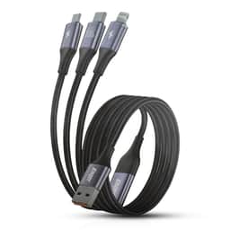Cáp 3 in 1 USB A to Lightning - Type C - Micro 1.2m 100W EG-03 Enger