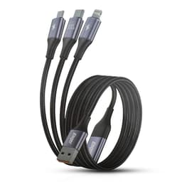Cáp 3 in 1 USB A to Lightning - Type C - Micro 1.2m 100W EG-03 Enger