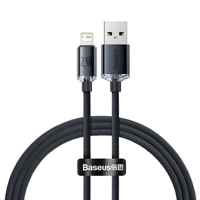 Cáp USB-A to Lightning 1.2m Crystal Shine Baseus