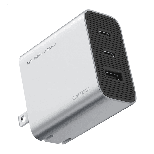 Củ sạc nhanh 3 cổng 65W (2 USB-C + USB-A) GaN AD653C Cuktech