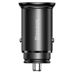 Tẩu sạc nhanh xe hơi 2 cổng 30W (USB-C + USB-A) Circular metal Baseus