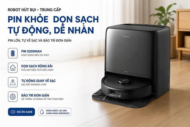 Robot hút bụi lau nhà Roborock Qrevo 2 Pro