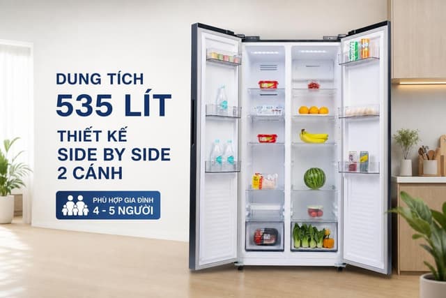 Funiki Inverter 535 lít Side By Side HR SS8535SDG 535 lít