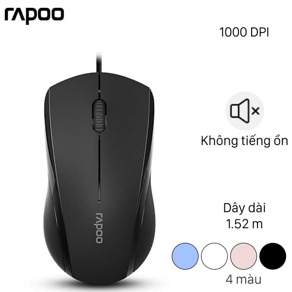 Chuột có dây Silent Rapoo N1200