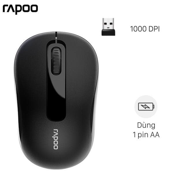 Chuột không dây Rapoo M216 màu đen