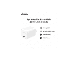 Sạc mophie Essentials 40W USB-C GaN - 409917454