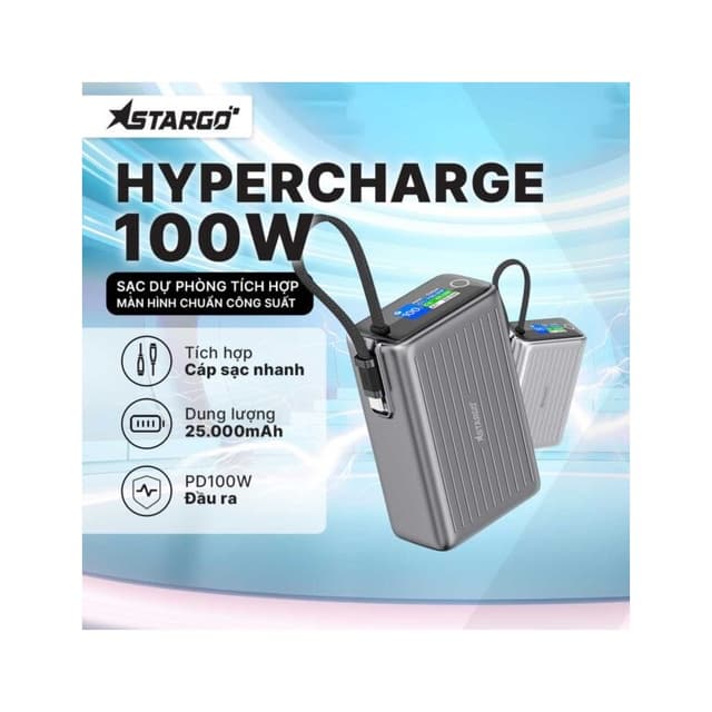 Sạc dự phòng StarGO HyperCharge 100W 25000mAh