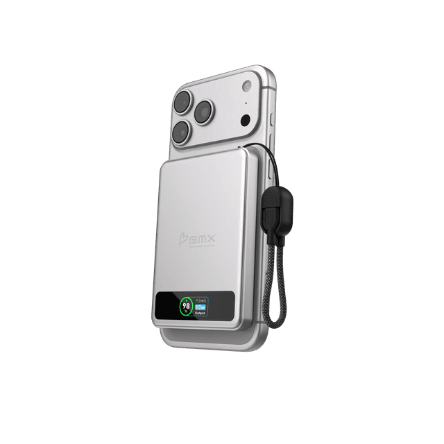 Pin dự phòng BMX Solid-State Magsafe 5000mAh Qi2 có màn hình LED
