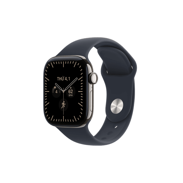 Apple Watch Series 12 Viền Titan Cellular Dây cao su S/M 42mm