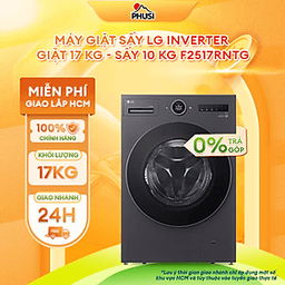 LG Inverter giặt 17 kg - sấy 10 kg F2517RNTG 17kg
