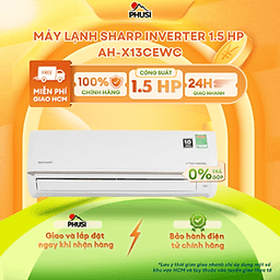 Sharp Inverter 1.5 HP AH-X13CEWC 12.000 BTU