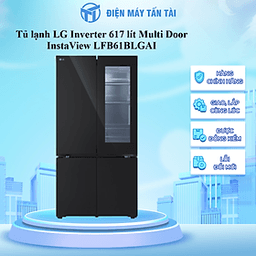 LG Inverter 617 lít Multi Door InstaView LFB61BLGAI 617 lít