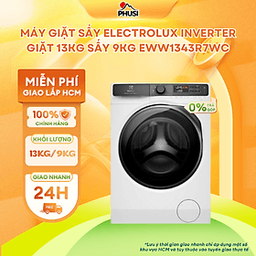 Máy giặt sấy Inverter Electrolux EWW1343R7WC giặt 13kg sấy 9kg